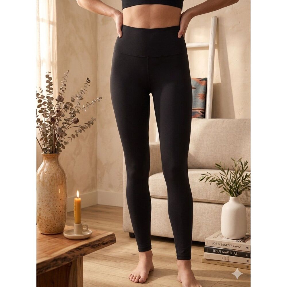 Lululemon Leggings Womens 8 Black High Rise Ankle Length Skinny Stretch